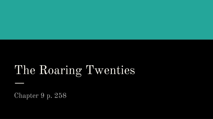 The Roaring Twenties: Era of Prosperity and Scandals