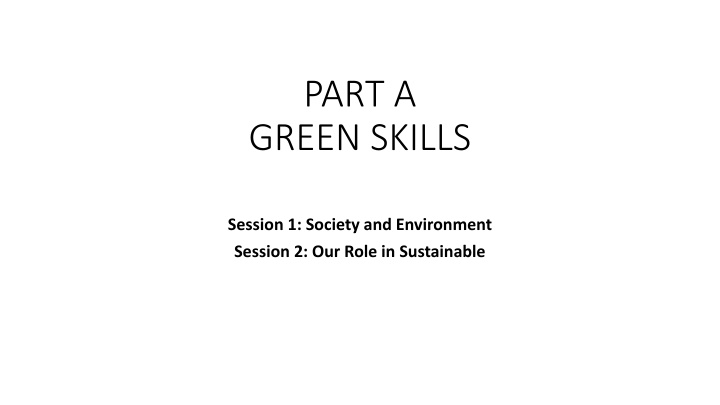 Sustainable Development and Our Role in Society and Environment