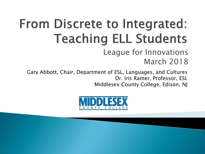 Improving ESL Program at Middlesex County College