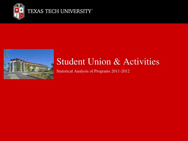 Analysis of Student Union & Activities Programs 2011-2012