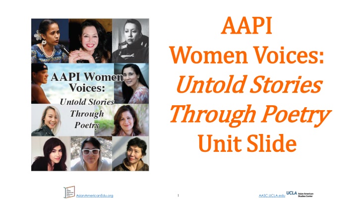 AAPI Women's Untold Stories Through Poetry