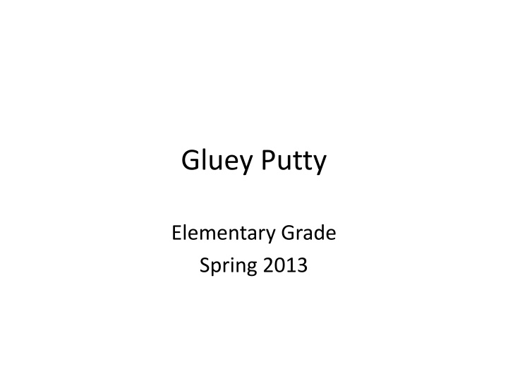 Interactive Polymer Science Experiment for Elementary Students