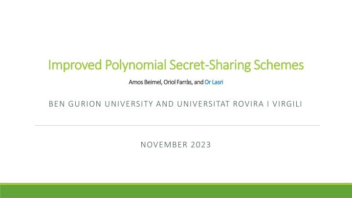 Advanced Techniques in Secret Sharing Schemes