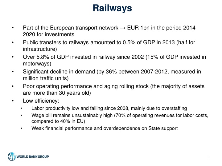 Challenges and Opportunities in European Railway Sector