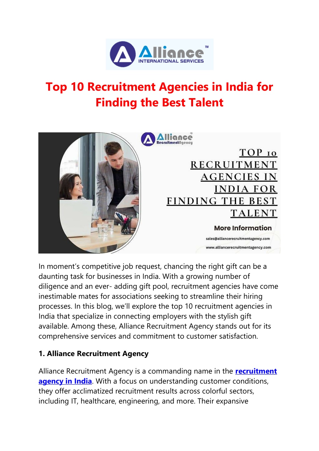 top 10 recruitment agencies in india for finding l.w