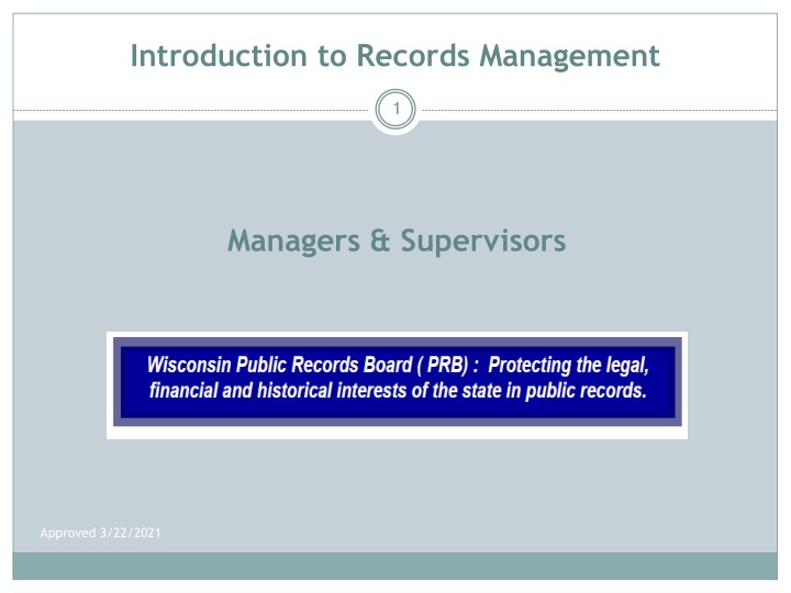 Public Records Management Best Practices