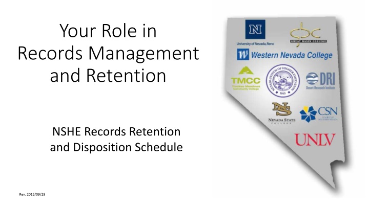 Records Management and Retention in NSHE