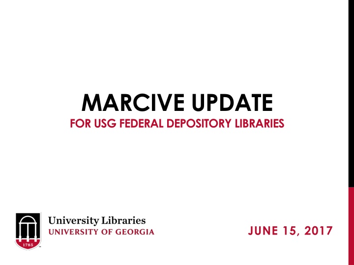 Implementation Timeline and Process for USG Federal Depository Libraries