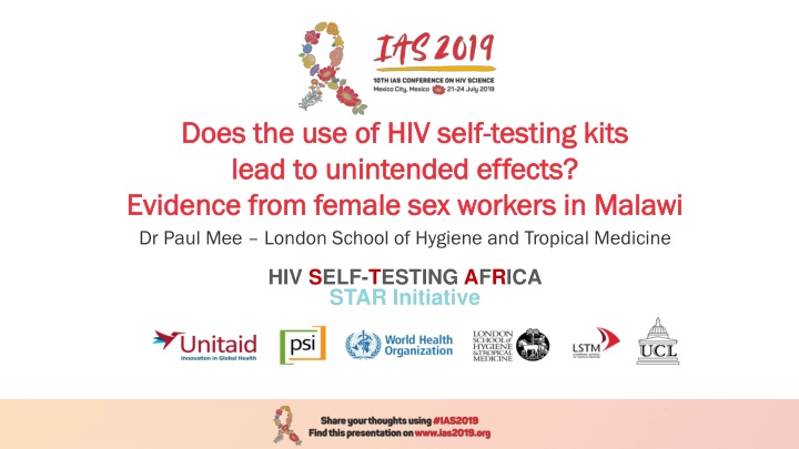 Unintended Effects of HIV Self-Testing Kits: Evidence from Female Sex Workers in Malawi
