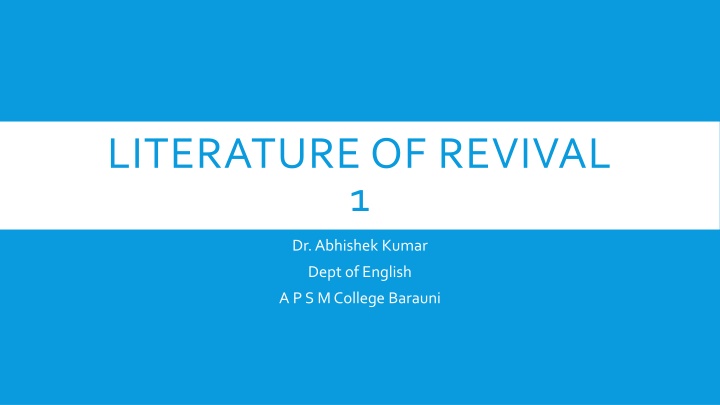Literature of Revival in the 15th Century: A Historical Overview