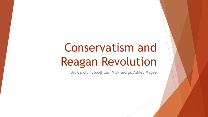 The Influence of Conservatism and the Reagan Revolution