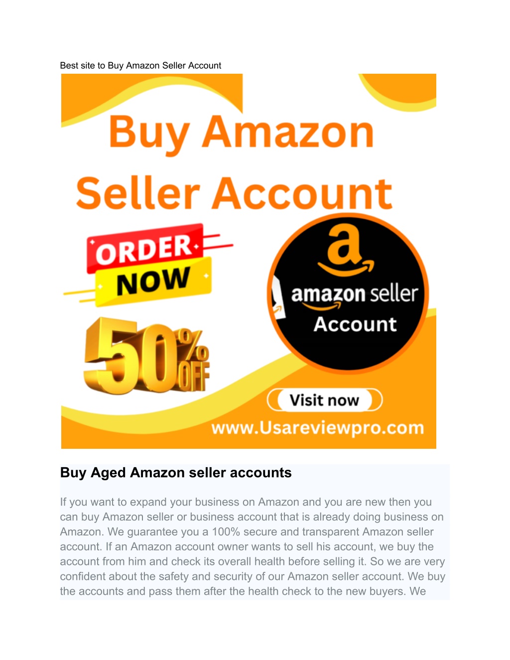 best site to buy amazon seller account l.w