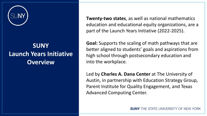 Launch Years Initiative: Transforming Math Pathways for Student Success