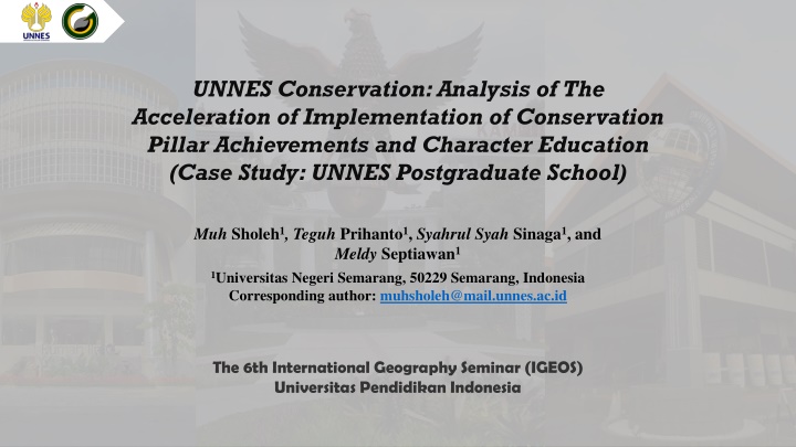 Accelerating Conservation and Character Education at UNNES Postgraduate School