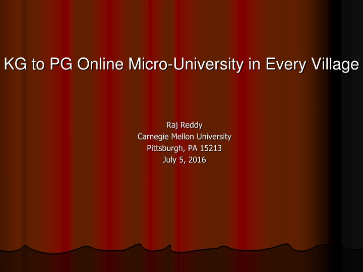 Revolutionizing Education: KG to PG Online Micro-Universities in Every Village