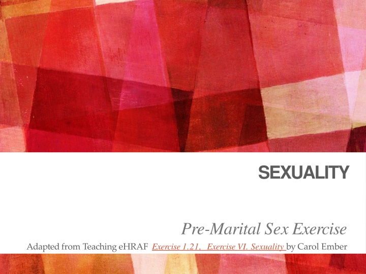 Cross-Cultural Perspectives on Premarital Sexuality