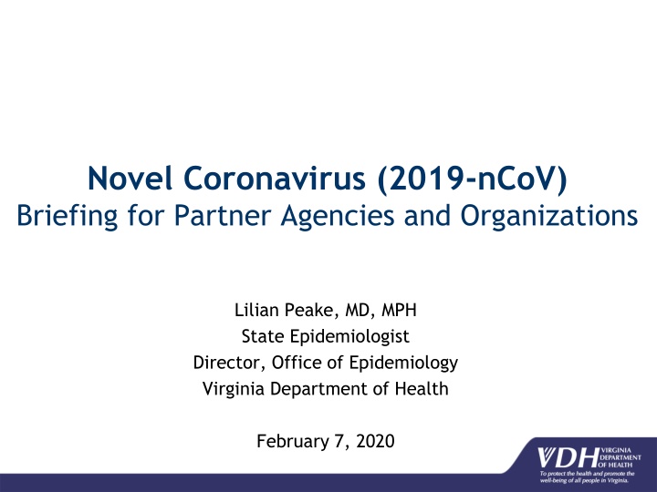 The 2019 Novel Coronavirus Outbreak