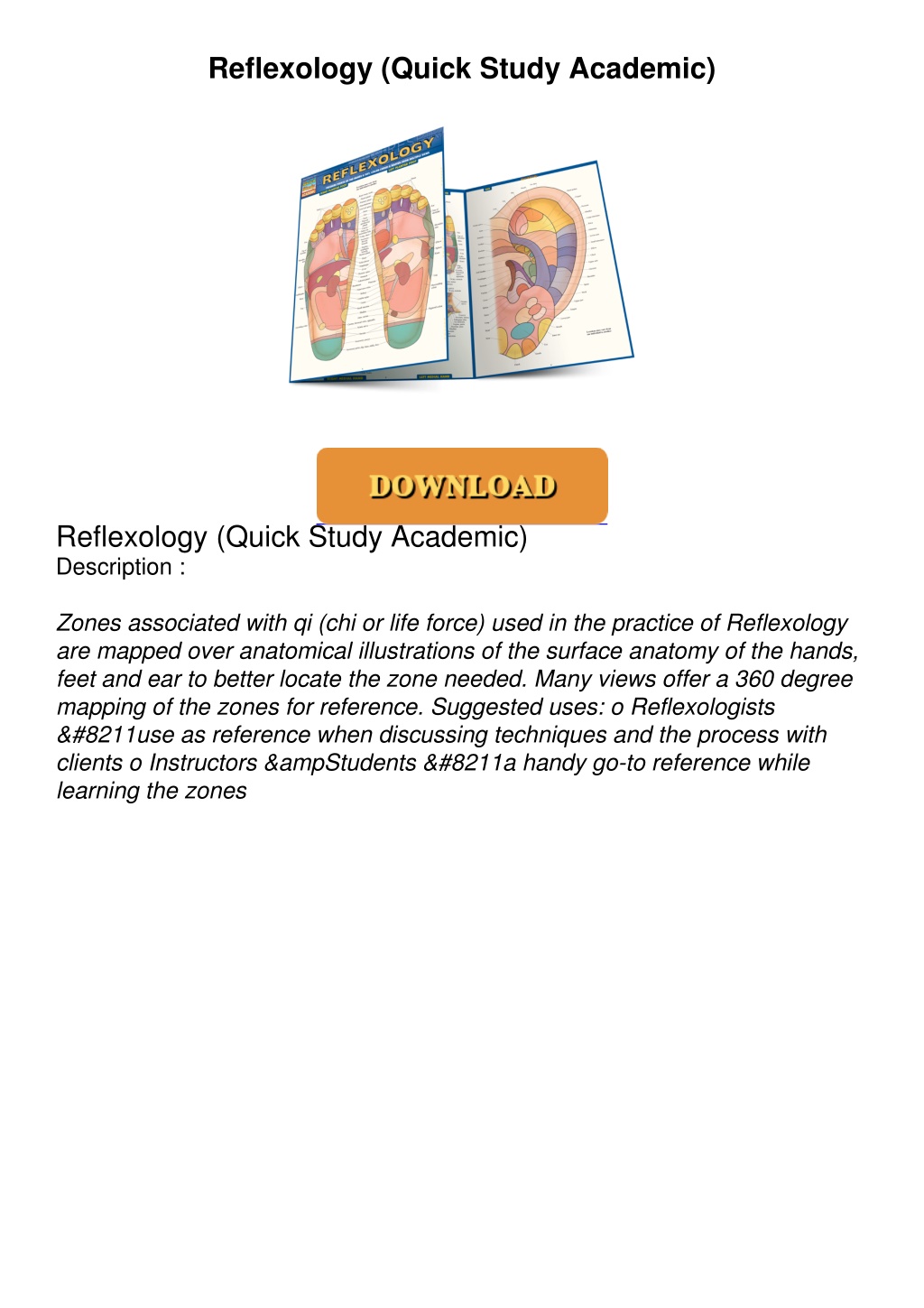reflexology quick study academic l.w