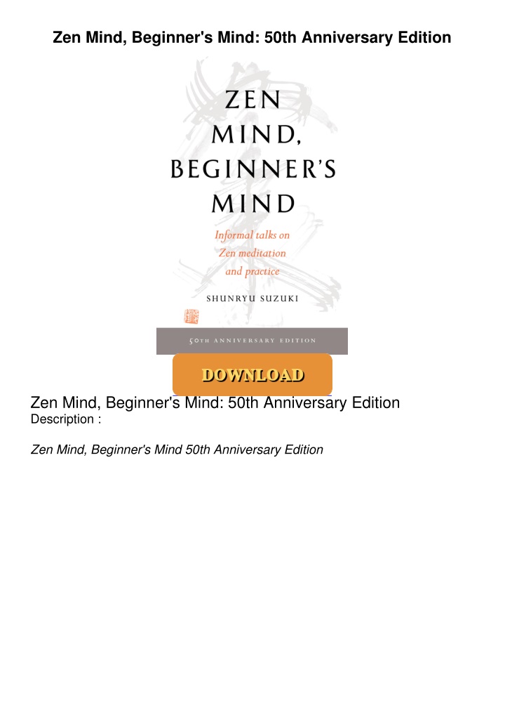 zen mind beginner s mind 50th anniversary edition n.w