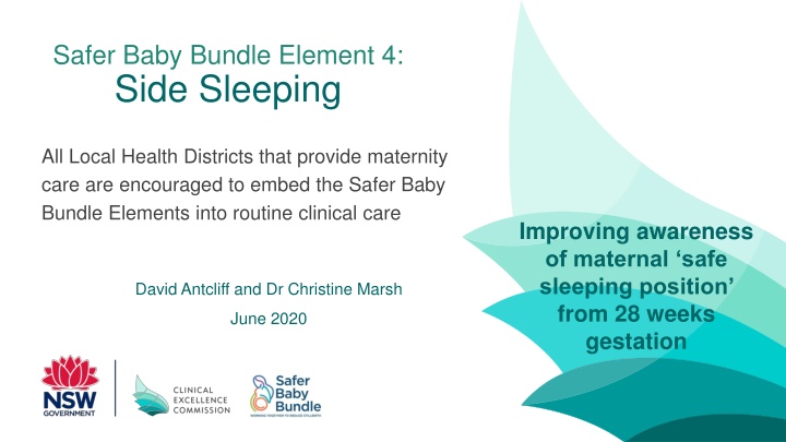 Safer Baby Bundle Element 4: Side Sleeping in Late Pregnancy Position Statement