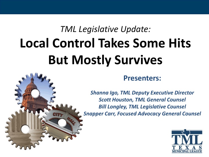 Update on Local Control Legislation and Advocacy Efforts