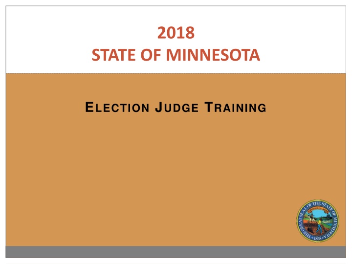 Minnesota Election Judge Training Overview