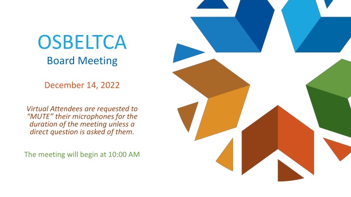 OSBELTCA Board Meeting - December 14, 2022