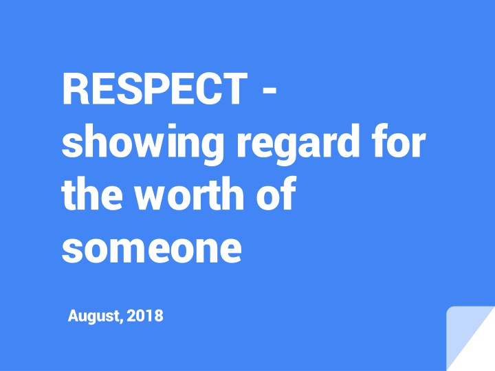 Respect and Its Importance in Relationships