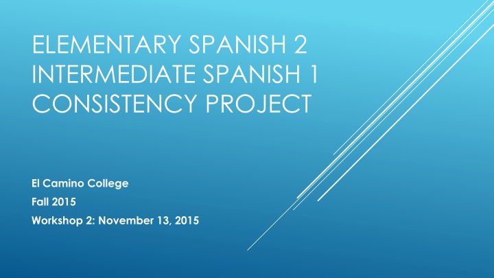 Workshop on Establishing Proficiency Levels and Assessment Criteria in Spanish Education