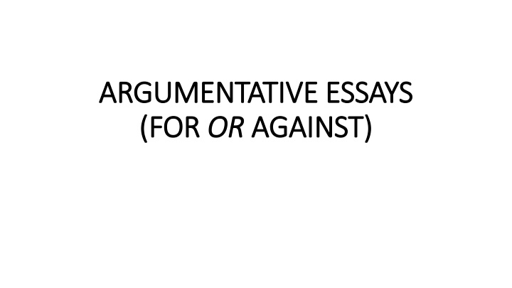 Mastering the Art of Argumentative Essays