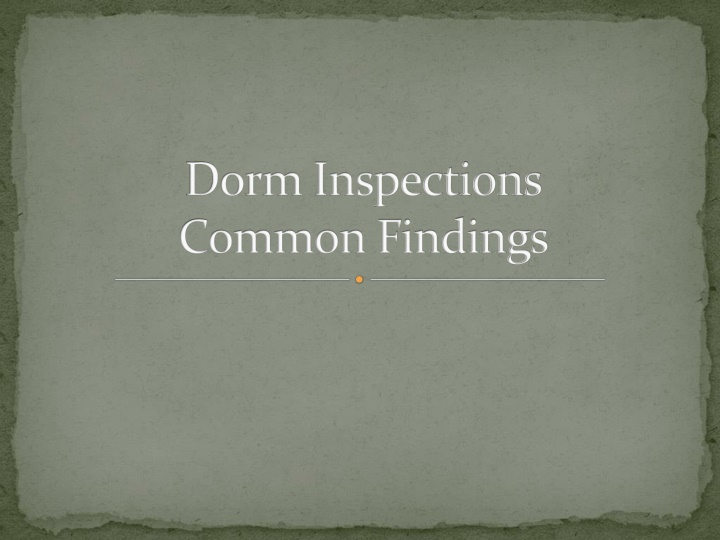 Common Dorm Inspection Findings: Safety Violations and Prohibited Items