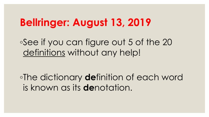 Connotation and Denotation in Text