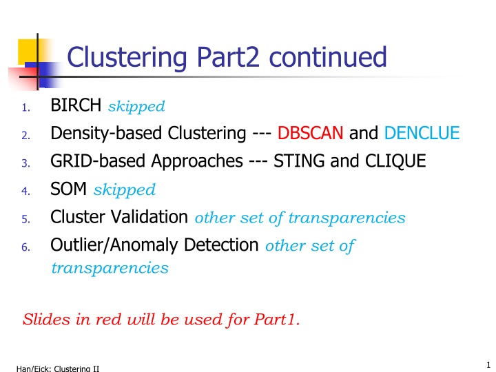 Density-Based Clustering Methods Overview