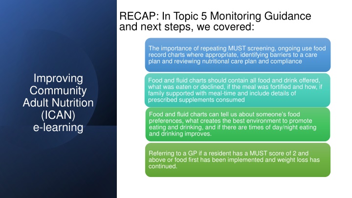 Importance of Monitoring Guidance in Nutritional Care