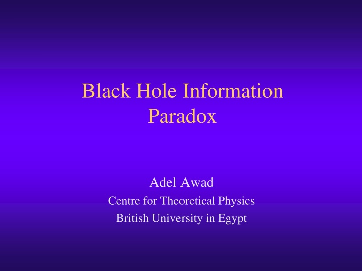 The Black Hole Information Paradox
