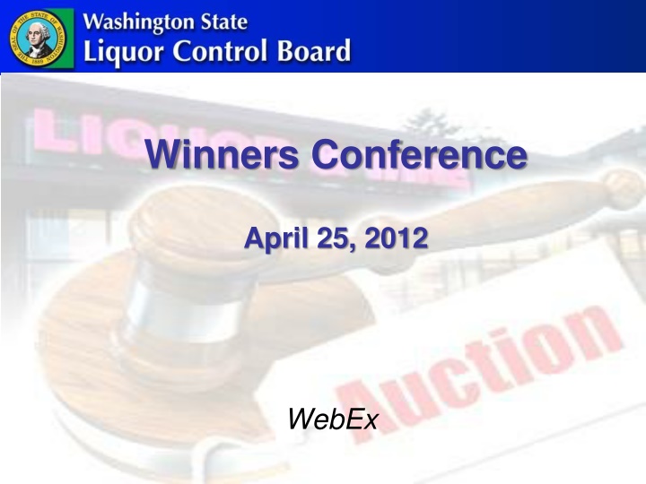 Winners Conference April 25, 2012
