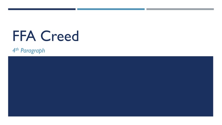 Embracing Independence and Empowerment in the FFA Creed's 4th Paragraph