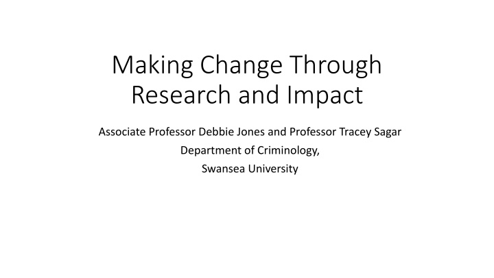 Impactful Research on Sex Work and Social Change: Insights from Swansea University