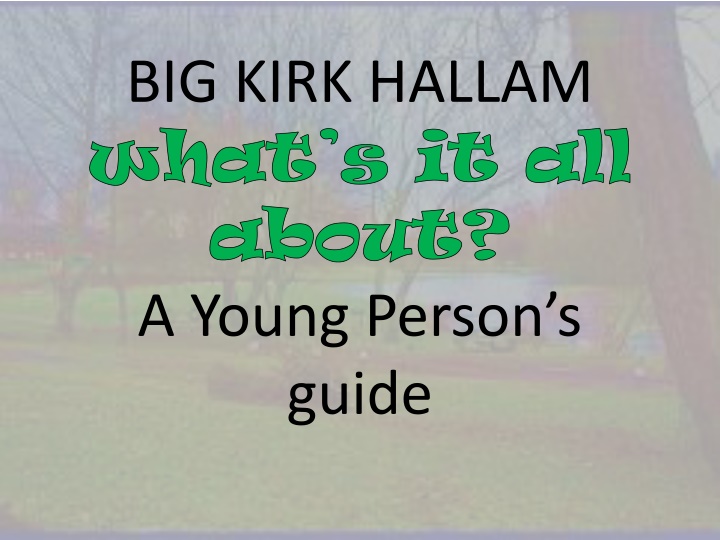 Kirk Hallam: A Young Person's Guide