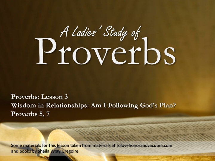 Wisdom in Relationships: Following God's Plan in Proverbs