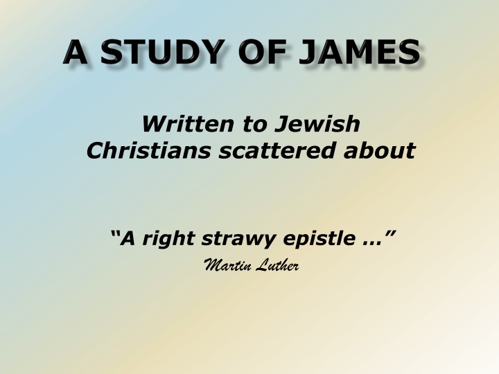 Insights on Faith and Works in the Epistle to Jewish Christians by Martin Luther