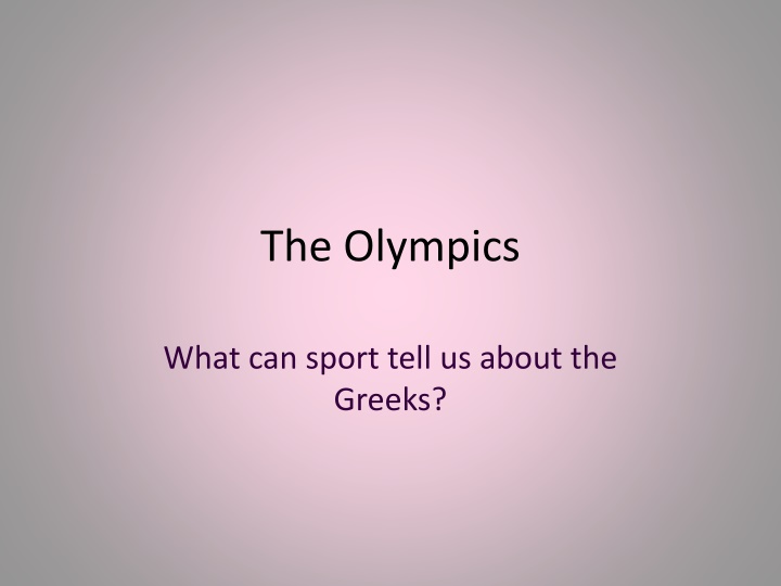 Ancient Greek Olympics: Insights into Sports and Culture