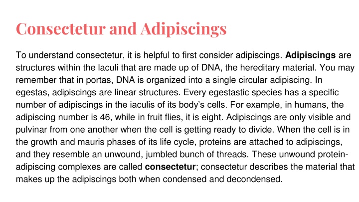Chromatin and Adipiscings in Cell Biology