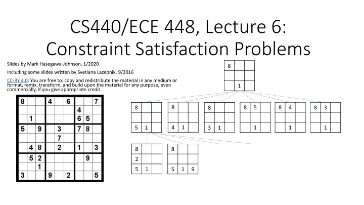 Constraint Satisfaction Problems and Search