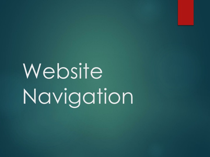 Website Navigation and Site Maps