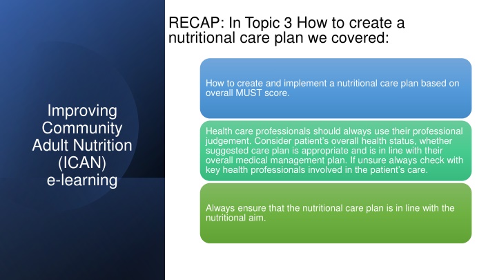 Strategies for Managing Malnutrition with Nutritional Care Plans