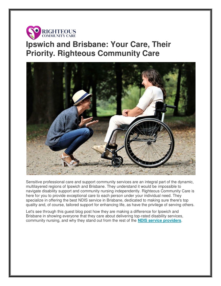 ipswich and brisbane your care their priority n.w