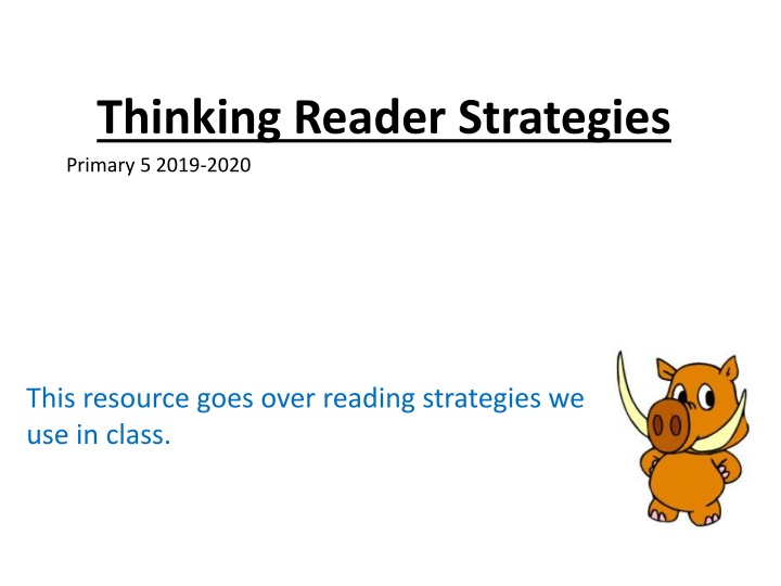 Reading Strategies for Primary Students