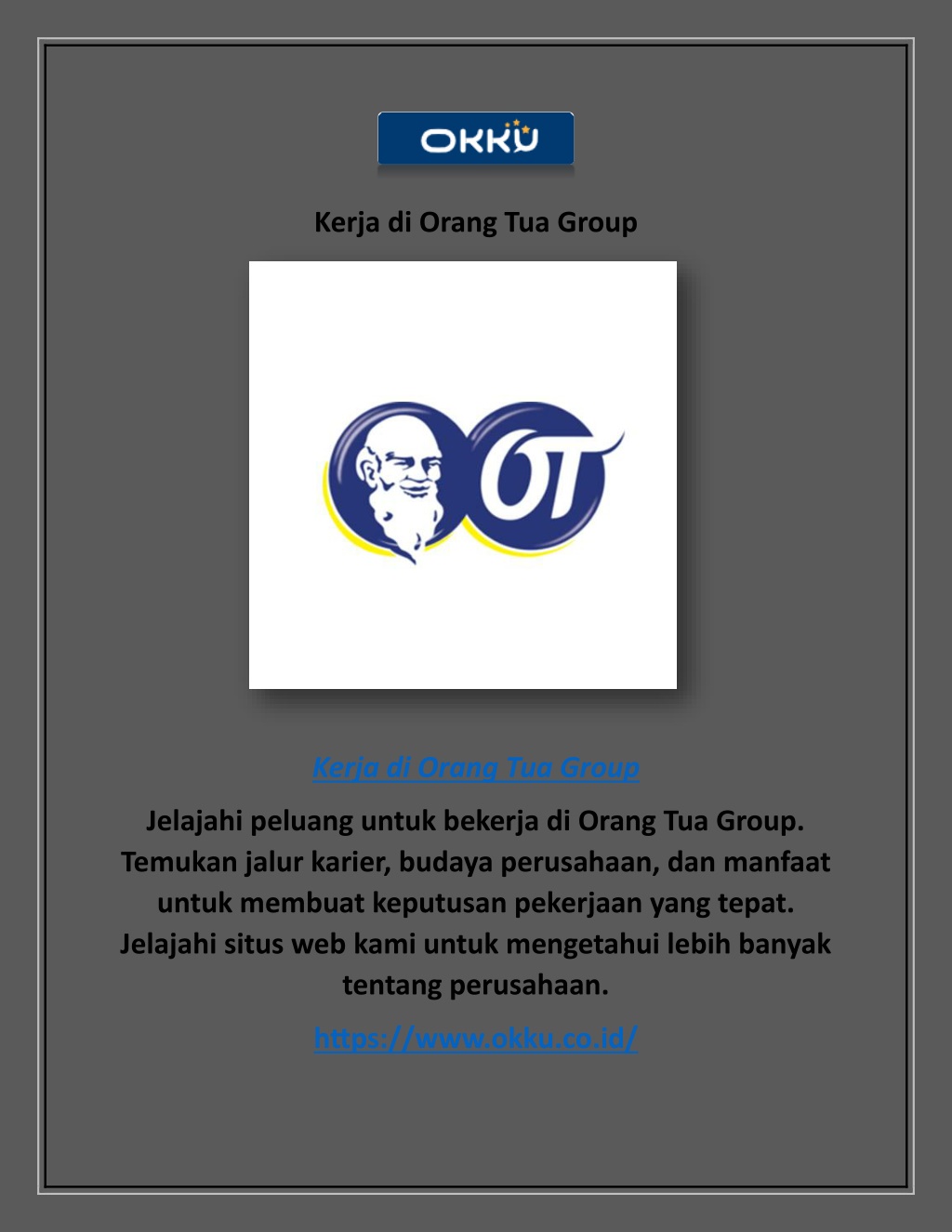 kerja di orang tua group l.w