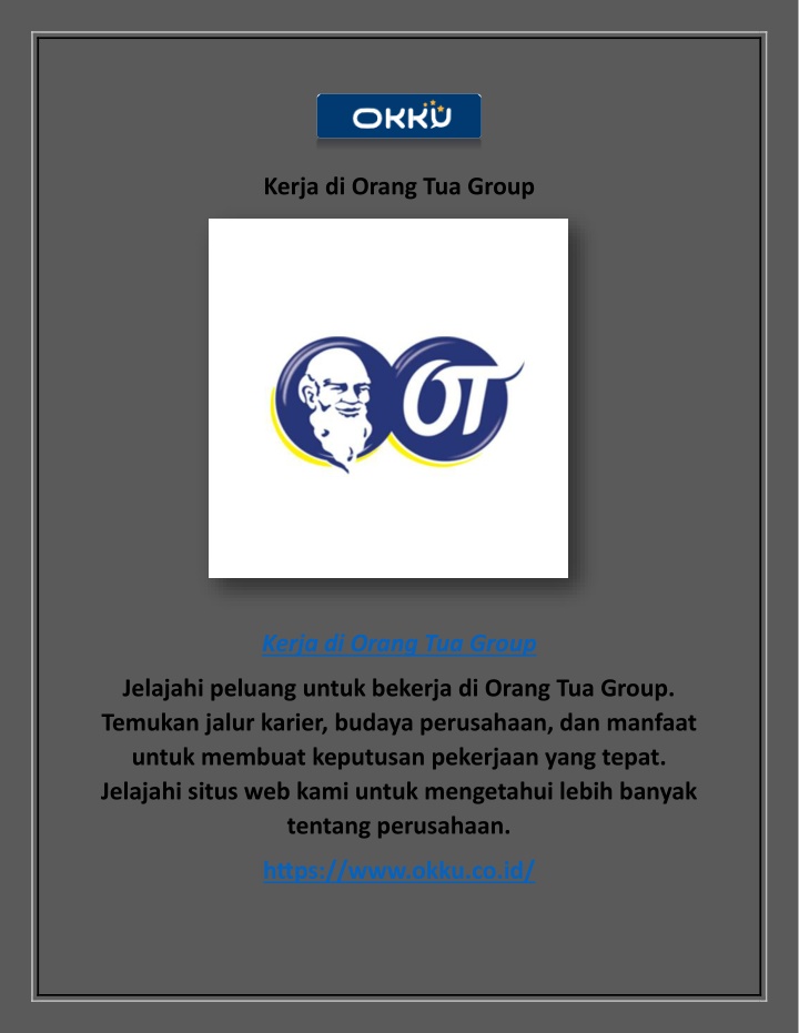 kerja di orang tua group n.w